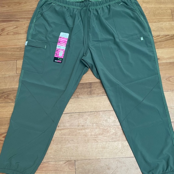 3xl jogger scrub pants new olive green drawstring bottom - Picture 1 of 6